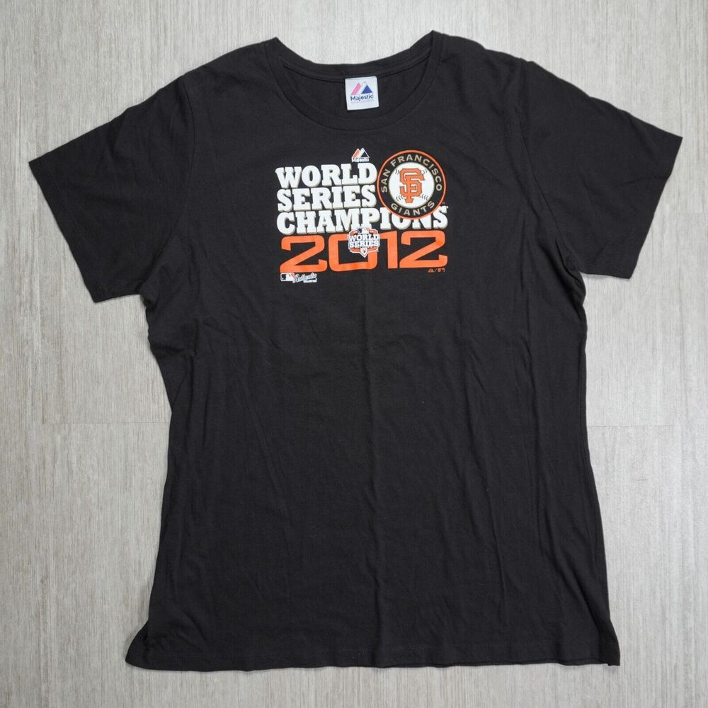 San Francisco Giants Womens Shirt XL 2012 World Series Champions Majestic